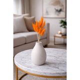 ÇINARASYADAHOME Turuncu Lagurus Bunny Tail Grass 15 Baş-Dal 30-40 cm Şoklanmış Çiçek Pamuk Otu Kurutulmuş Çiçek