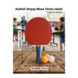 çınaroğlu avm Lüx 1.kalite Masa Tenisi Başlangıç Seti - 2 Ahşap Kaliteli Masa Tenisi Raketi + 3 Pinpon Topu