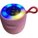 Çınaroğlu AVM Mini Işıklı Bluetooth Speaker Taşınabilir Ses Bombası Stereo Yüksek Kalite Hoparlör Ses Seviyesi - Pembe