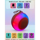 Çınaroğlu AVM MS-2232 Bt Mini Rgb Işıklı Bluetooth Speaker Taşınabilir Ses Bombası Stereo Yüksek Kalite Hoparlör Ses Seviyesi - Turuncu