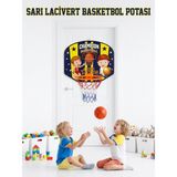 Çınaroğlu AVM Taraftar 35 cm Basketbol Potası Toplu Fileli Basketbol Öğreten Eğitici Basket Çemberi - Sarı - Lacivert