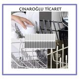 Çınaroğlu Ticaret Ihraç Ej 0451 E 75 Adet Pas Önleyici Bulaşık Makinesi Sepet Çubukları Için Plastik Kapak Uçları Çizilmeleri Önler Beyaz Renk