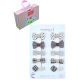 Cinderella 10'lu Çanta Kutulu Hediyelik Kız Bebek Kurdele Fiyonk Toka Seti Soft - Acıtmaz Çocuk Pens Saç Tokası
