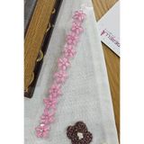 Cinderella 10'lu Plumeria Çiçeği Çıt Çıt Klipsli Örgü Saç Süsü Pembe - Genç Kız Çocuk Süsleme Tokası Küpesi