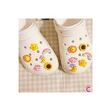 Cinderella 12'li Kawaii 3d Model Ay Gökkuşağı Yıldız Çiçek Terlik Süsü Seti Jibbitz Cross Süsleri Crocks Charm
