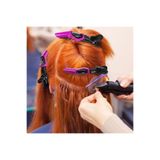 Cinderella 2'li Profesyonel Timsah Model Saç Pensi Mor Renk - Dragon Kuaför Tokası Makyaj Fön Dalga Saç Tutucu