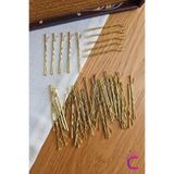 Cinderella 50'li Gold Sarı Renk Tel Toka 5cm - Yumuşak Uçlu Acıtmaz Kadın Tel Saç Tokası