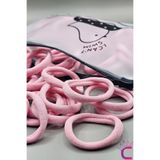 Cinderella 50'li Günlük Kullanım Dayanıklı Kadın Lastik Toka Seti Pembe 4cm - Kadın Yumuşak Lastikli Saç Tokası