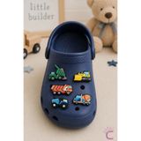 Cinderella 5'li İnşaat İş Makineleri Konsept Erkek Çocuk Terlik Süsü Seti Jibbitz - Cross Pin Charm Crocks