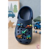 Cinderella 5'li İş Makineleri Kamyon Buldozer Vinç Traktör Erkek Çocuk Terlik Süsü Seti Jibbitz Cross Charm