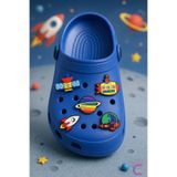Cinderella 5'li Uzay Macerası Dünya Roket Uydu Gezegen Çocuk Terlik Süsü Seti Jibbitz - Cross Charm Crocks