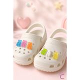 Cinderella 6'lı Sevimli Mini Jelibon Ayıcık Renkli Terlik Süsü Seti Jibbitz - Cross Süsleri Pin Charm Crocks