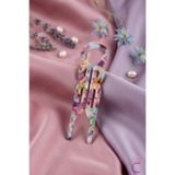 Cinderella Gökkuşağı Desenli French Pin Asetat Kemik Modern Topuz Tokası 9.2cm - Hediyelik Kaydırmaz Saç Çubuğu