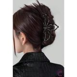 Cinderella Gothic Tarz Siyah Örümcek Stil Metal Kadın Mandal Toka 10.5cm - Antik Moda Mandallı Saç Topuz Tokası