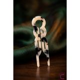 Cinderella Kablumbağa Sırtı Desenli French Pin Asetat Kemik Modern Topuz Tokası 9.2cm - Kaydırmaz Saç Çubuğu