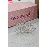 Cinderella Lotus Çiçeği Tasarım Prenses Kraliçe Doğum Günü Tacı - Düğün Nikah Kız Çocuk Bebek Saç Topuz Tokası