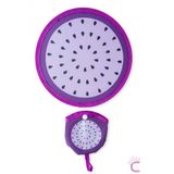 Cinderella Pitaya Desenli Katlanabilir Yuvarlak Yelpaze Çıtçıt Çantalı Taşınabilir Mini Kore El Yelpazesi 20cm