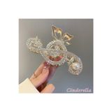 Cinderella Sol Anahtarı Notalı Müzik Rhine-stone Metal Mandal Toka Gold Renk - Kadın Mandallı Saç Topuz Tokası