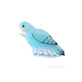 Cinderella Soluk Mavi Muhabbet Kuşu Lüks Asetat Mandal Toka 8.5cm - Deniz Aksesuar Kadın Mandallı Saç Tokası