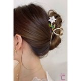 Cinderella Zambak Çiçeği Model Metal Mandal Toka Gold - Yeni Sezon Büyük Mandallı Saç Tokası
