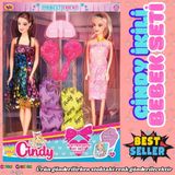 Cindy Aksesuarlı İkili Bebek - Barbie Oyuncak Bebek - Barbie Bebek - Bebek Oyun Evleri İçin Bebek - İkili Bebek Seti