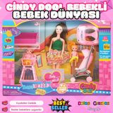 Cindy Doll Bebek Dünyası Seti - Oyuncak Pusetli Bebek - Barbie Pusetli Seti - Aksesuarlı Pusetlı Bebek Oyuncak