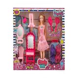 Cindy Doll Süper Kız Bavullu Makyaj Masalı Bebek Seti - Mavi Su Dünyası