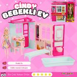 Cindy House Bebekli Oyun Evi - Ev Oyuncak - Lola'nın Düşler Ev Seti - Barbie Ev Seti - Oyuncak Ev