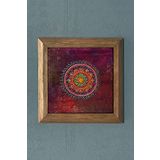 ÇİNİ DESEN-Masif Çerçeveli Taş Tablo-Wall Decor- Oscar Stone Decor 28X28 CM