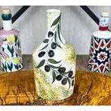 Çini Evi Doğal Dokulu Zeytin Dalı Desenli El Işi Zeytinyağlık 410 ml