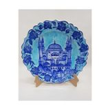 Çini Sultan -25 Cm El Emeği Desenli Duvar Tabağı