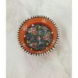 Çini Turuncu 8 Cm Çerezlik Kase Sosluk Sunumluk Kahvaltılık 1 Adet 18209