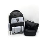 Çınka Bags Lüks Suya Dayanıklı Kumaş Termal Beslenmelik ve Kalemlik Sırt Okul İlkokul Çantası 3'lü Set / 8020
