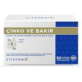Çinko Bakır Takviyesi 15 mg Çinko Sülfat ve 2 mg Bakır İçeren Çinko ve Bakır Takviyesi 30 Kapsül