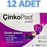 Çinkopast Zencefil & Karamürver Iyonize Çinko Asetat Pastil 12 Adet