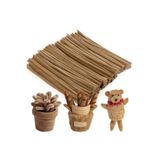 Cinnamon Bunny 50 Adet Şönil Tüylü Tel Sütlü Kahve Eğitici Şönil Seti Yılbaşı Temalı