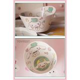Cinnamoroll Figür Desenli Melamin Corn Flex - Noddle Çocuk Yemek Tabağı Kasesi Bowl