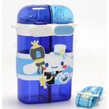 Cinnamoroll Figürlü Çift Bölmeli Pipetli Suluk
