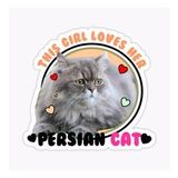 Cins Kedi İran Kedisi Araba Oto Sticker Etiket Renkli V1