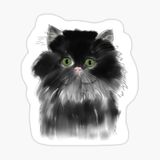 Cins Kedi İran Kedisi Araba Oto Sticker Etiket Renkli V6