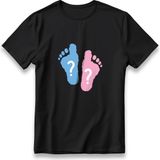 Cinsiyet Belirleme Partisi T-Shirt Baby Shower Baskılı Anne Baba Tişört Unisex %100 Pamuklu - Siyah - XL