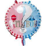 Cinsiyet Partisi 18 İnç 45 Cm Yuvarlak Boy Girl Folyo Balon