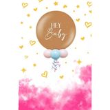 Cinsiyet Partisi Balon Seti Karamel Balon Pembe Konfeti 18 İnç