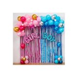 Cinsiyet Partisi Lüks Balon Seti - Pembe ve Mavi Folyo Balonlu Set, 0066015800