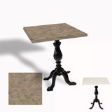 Çipa 1001 Döküm Ayak Kare Masa 70X70 Cm - (Werzalit, Wermodin Ve Allzalit Tabla) - Edgy Wood