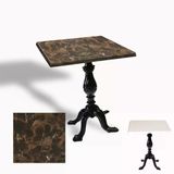 Çipa 1001 Döküm Ayak Kare Masa 70X70 Cm - (Werzalit, Wermodin Ve Allzalit Tabla) - Karacabey Mermer