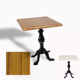 Çipa 1001 Döküm Ayak Kare Masa 70X70 Cm - (Werzalit, Wermodin Ve Allzalit Tabla) - Real Teak