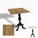 Çipa 1001 Döküm Ayak Kare Masa 80X80 Cm - (Werzalit, Wermodin Ve Allzalit Tabla) - Canyon Palace Oak
