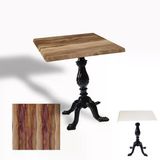 Çipa 1001 Döküm Ayak Kare Masa 80X80 Cm - (Werzalit, Wermodin Ve Allzalit Tabla) - Indiana Wood