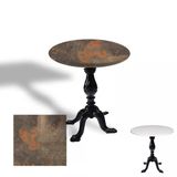 Çipa 1001 Döküm Ayak Yuvarlak Masa Çap 60Cm - (Werzalit, Wermodin Ve Allzalit Tabla) - Metalic Oxid 1